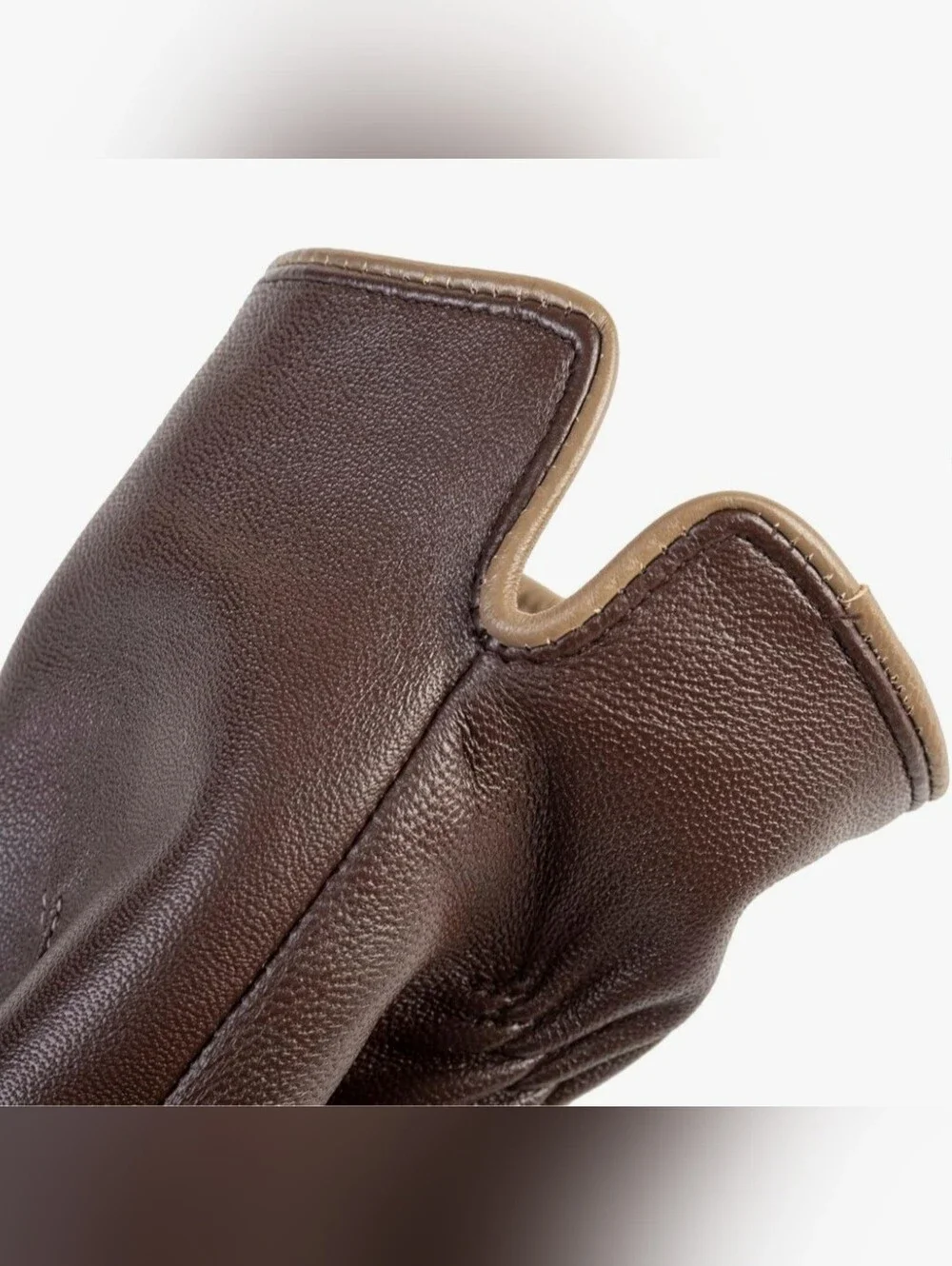 2XL Brown Leather Gloves Warm Cashmere Lining Touchscreen Autumn Fall Winter